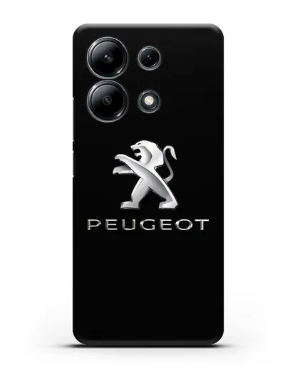 Чехол с логотипом Peugeot силиконовый для Xiaomi Redmi Note 13 4G