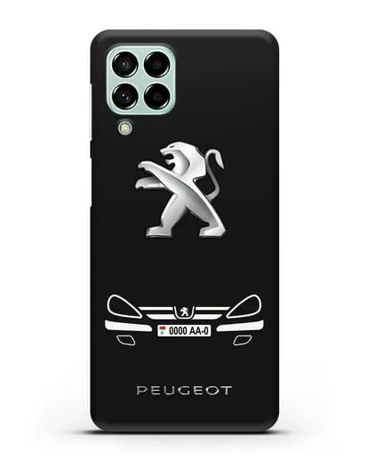 Чехол Peugeot с номерным знаком силиконовый для Samsung Galaxy M53 [SM-M536]