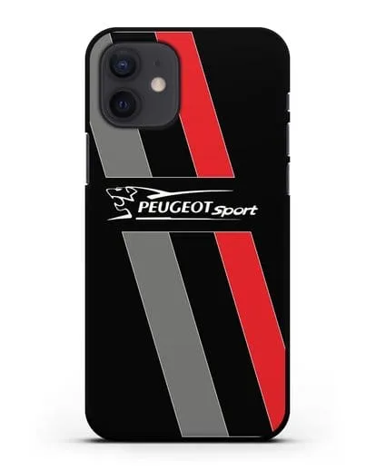 Чехол с логотипом Peugeot Sport силиконовый для iPhone 12