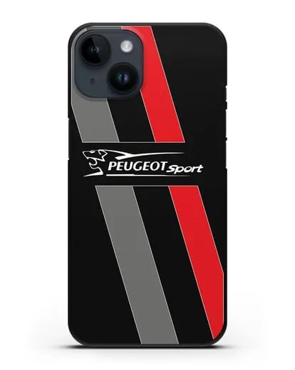 Чехол с логотипом Peugeot Sport силиконовый для iPhone 14