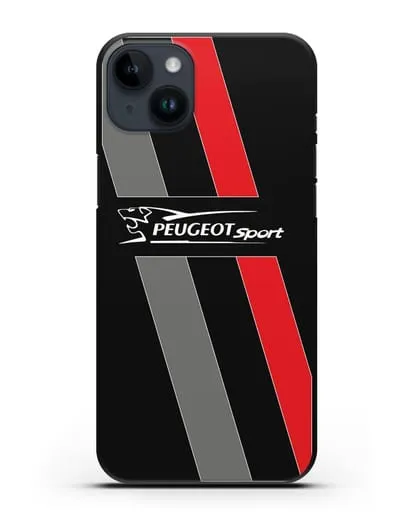 Чехол с логотипом Peugeot Sport силиконовый для iPhone 14 Plus