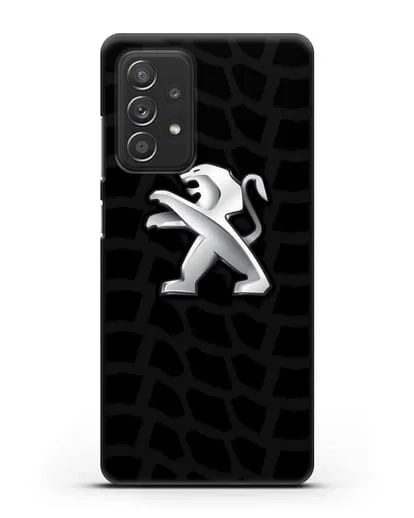 Чехол c эмблемой Peugeot с протектором шин силиконовый для Samsung Galaxy A53