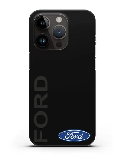 Чехол с надписью Ford и логотипом силиконовый для iPhone 14 Pro