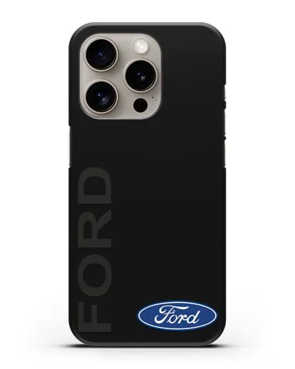 Чехол с надписью Ford и логотипом силиконовый для iPhone 15 Pro
