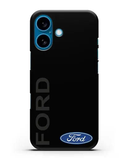 Чехол с надписью Ford и логотипом силиконовый для iPhone 16