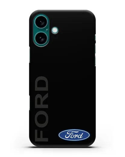 Чехол с надписью Ford и логотипом силиконовый для iPhone 16 Plus