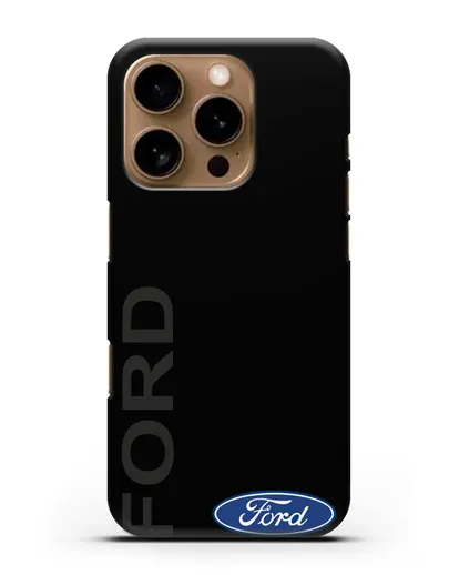 Чехол с надписью Ford и логотипом силиконовый для iPhone 16 Pro