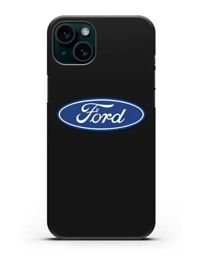 Чехол с логотипом Ford силиконовый для iPhone 15 Plus