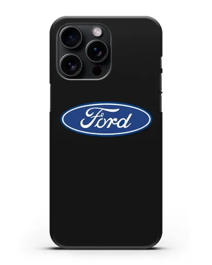 Чехол с логотипом Ford силиконовый для iPhone 15 Pro Max