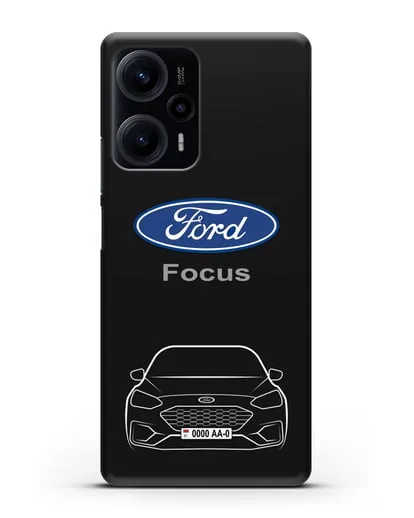 Чехол Ford Focus с автомобильным номером силиконовый для Xiaomi Poco F5