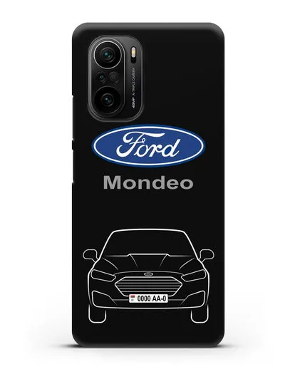 Чехол Ford Mondeo с номерным знаком силиконовый для Xiaomi Poco F3 Pro