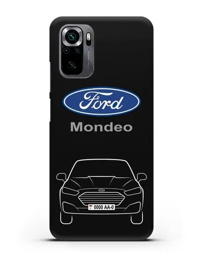 Чехол Ford Mondeo с номерным знаком силиконовый для Xiaomi Poco M5s
