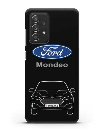 Чехол Ford Mondeo с номерным знаком силиконовый для Samsung Galaxy A53