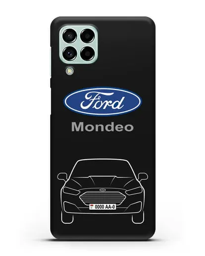 Чехол Ford Mondeo с номерным знаком силиконовый для Samsung Galaxy M53 [SM-M536]