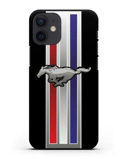 Чехол с логотипом Ford Mustang силиконовый для iPhone 12 mini
