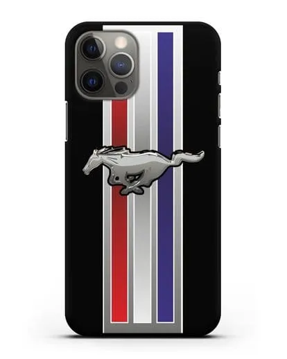 Чехол с логотипом Ford Mustang силиконовый для iPhone 12 Pro