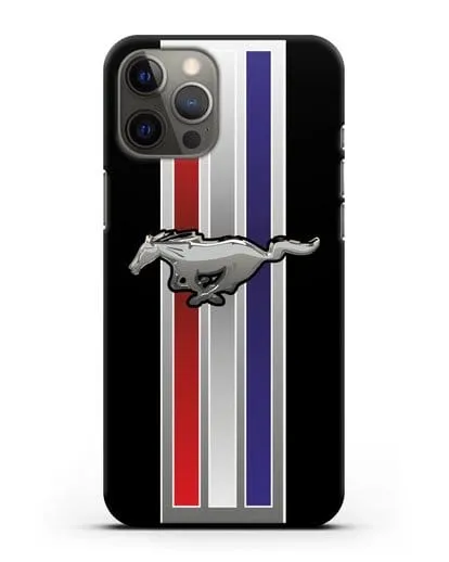 Чехол с логотипом Ford Mustang силиконовый для iPhone 12 Pro Max