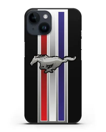 Чехол с логотипом Ford Mustang силиконовый для iPhone 14