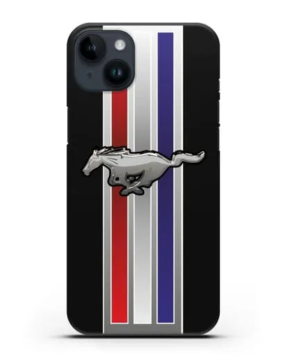 Чехол с логотипом Ford Mustang силиконовый для iPhone 14 Plus