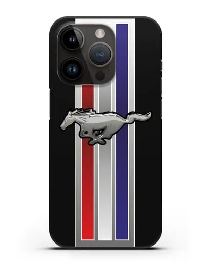 Чехол с логотипом Ford Mustang силиконовый для iPhone 14 Pro