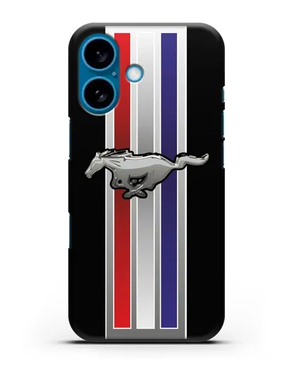 Чехол с логотипом Ford Mustang силиконовый для iPhone 16