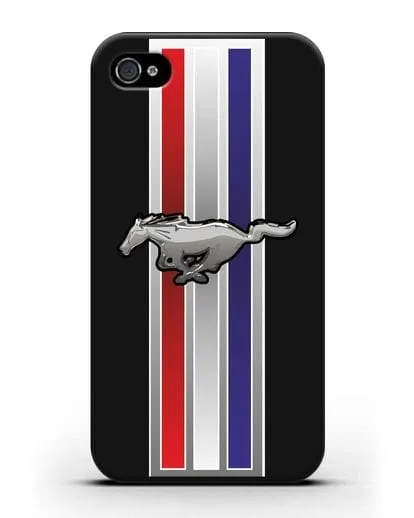 Чехол с логотипом Ford Mustang силиконовый для iPhone 4/4s