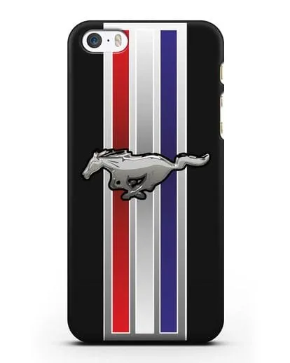 Чехол с логотипом Ford Mustang силиконовый для iPhone 5/5s/SE