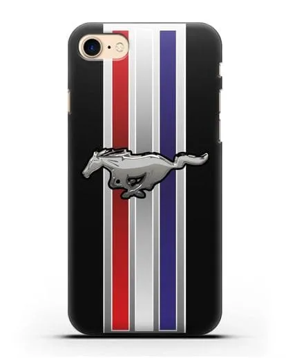 Чехол с логотипом Ford Mustang силиконовый для iPhone 8