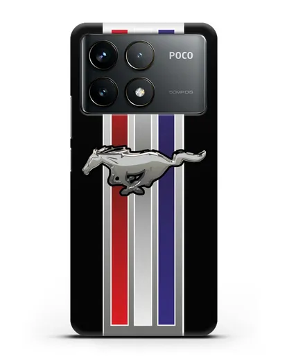 Чехол с логотипом Ford Mustang силиконовый для Xiaomi Poco F6 Pro
