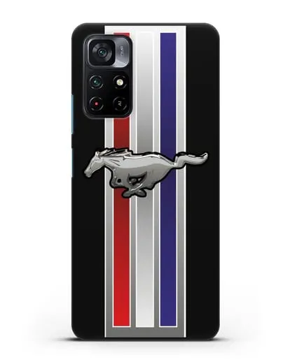 Чехол с логотипом Ford Mustang силиконовый для Xiaomi Poco M4 Pro 5G
