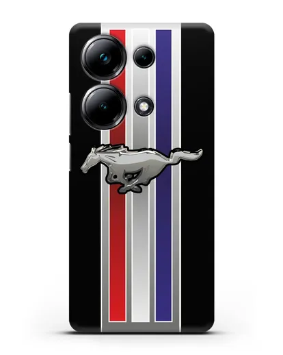 Чехол с логотипом Ford Mustang силиконовый для Xiaomi Poco M6 Pro