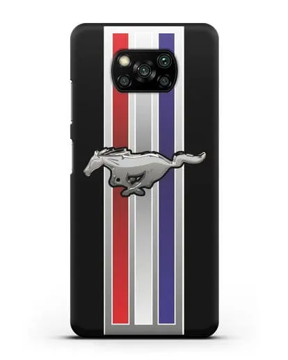 Чехол с логотипом Ford Mustang силиконовый для Xiaomi Poco X3