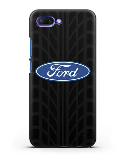 Чехол c эмблемой Ford с протектором шин силиконовый для Honor 10