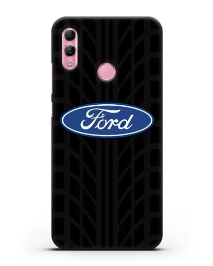 Чехол c эмблемой Ford с протектором шин силиконовый для Honor 10 Lite