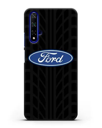 Чехол c эмблемой Ford с протектором шин силиконовый для Honor 20