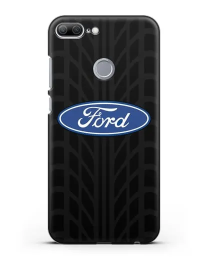 Чехол c эмблемой Ford с протектором шин силиконовый для Honor 9 Lite