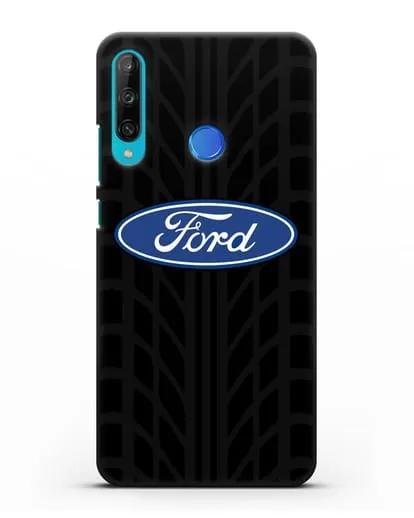 Чехол c эмблемой Ford с протектором шин силиконовый для Honor 9C