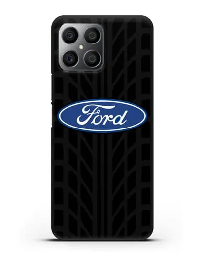 Чехол c эмблемой Ford с протектором шин силиконовый для Honor X8