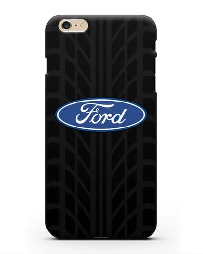 Чехол c эмблемой Ford с протектором шин силиконовый для iPhone 6 Plus