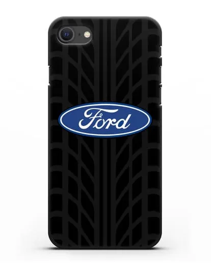 Чехол c эмблемой Ford с протектором шин силиконовый для iPhone SE 2020