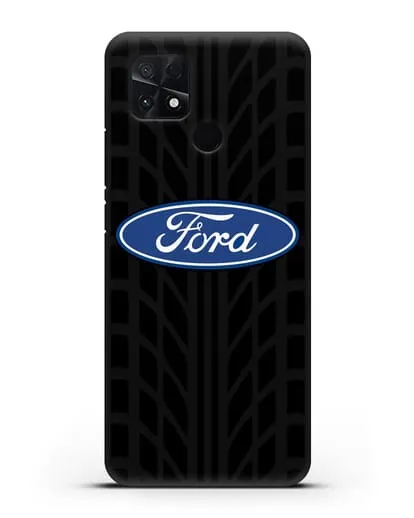 Чехол c эмблемой Ford с протектором шин силиконовый для Xiaomi Poco C40