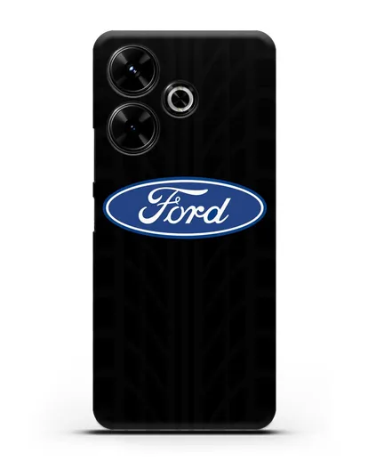 Чехол c эмблемой Ford с протектором шин силиконовый для Xiaomi Poco M6