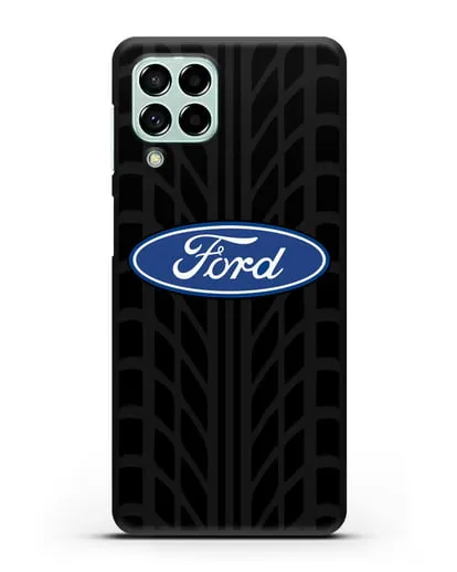 Чехол c эмблемой Ford с протектором шин силиконовый для Samsung Galaxy M53 [SM-M536]