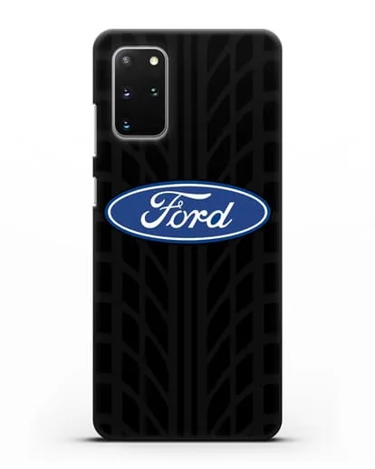 Чехол c эмблемой Ford с протектором шин силиконовый для Samsung Galaxy S20 Plus [SM-G985F]