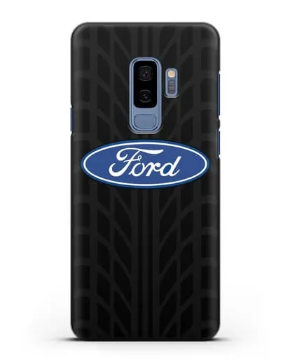 Чехол c эмблемой Ford с протектором шин силиконовый для Samsung Galaxy S9 Plus [SM-G965F]